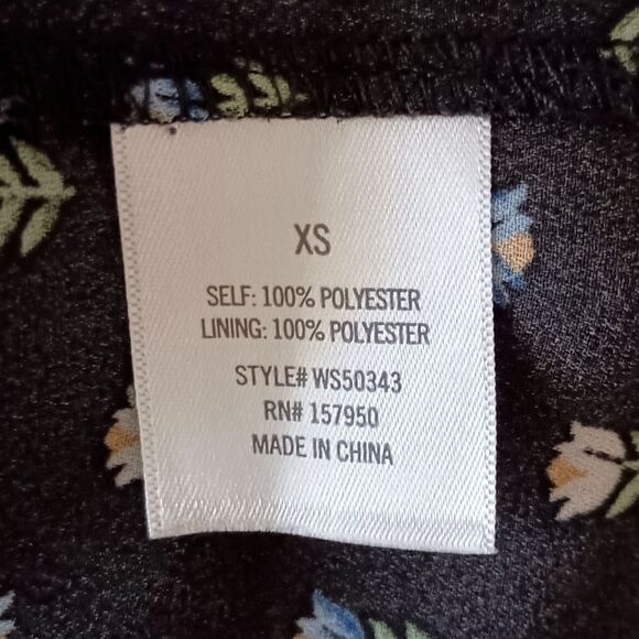 Anthropologie Dark Floral Dress Sz XS Slip Fairy Grunge Romantic Boho Blue Rain - Picture 10 of 16